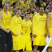 The Michigan bench reacts to a basket in the second half against Ohio State at Crisler Center on Tuesday, Feb. 5. Melanie Maxwell I AnnArbor.com